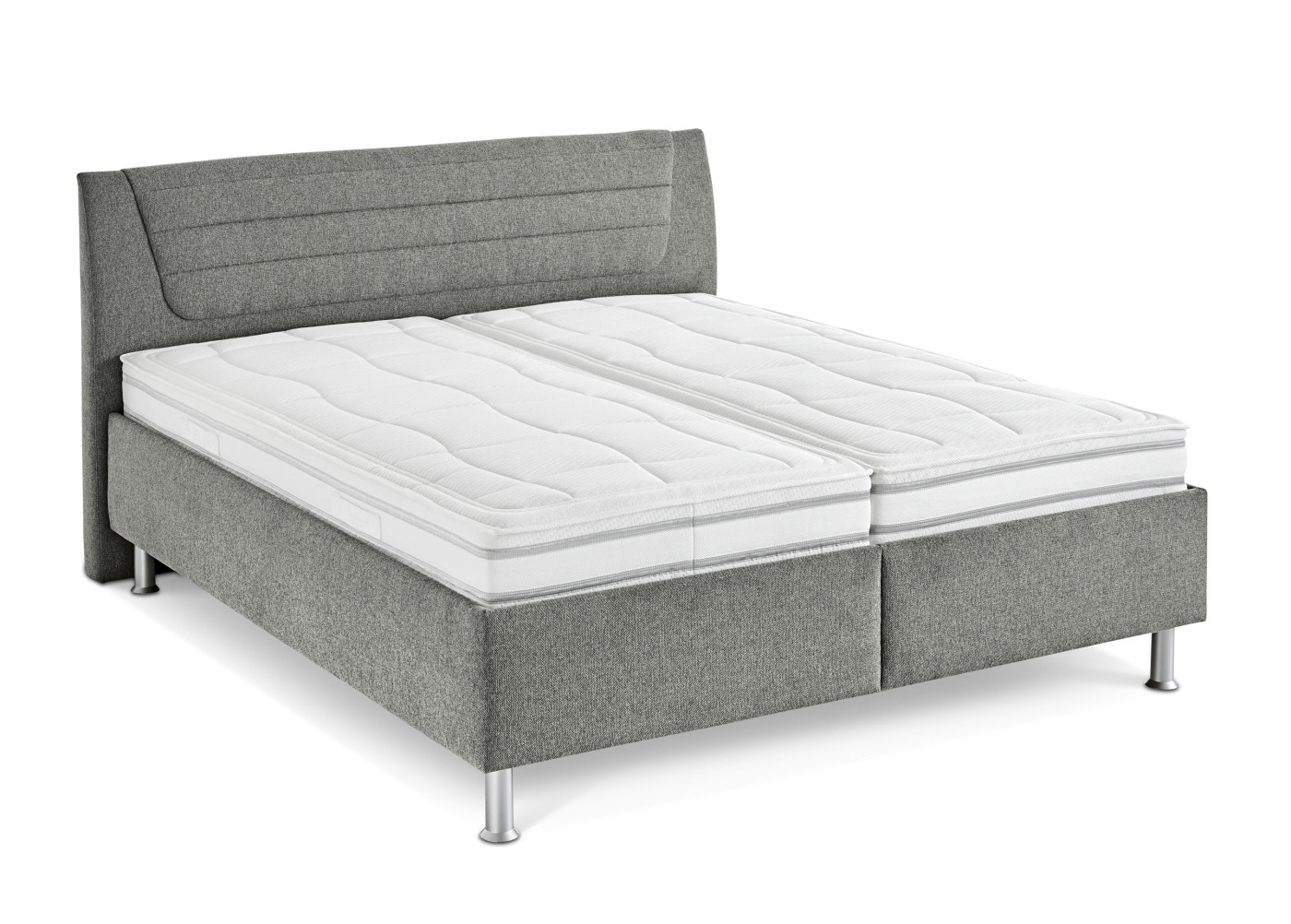 Polsterbett LUVARA in brego silber