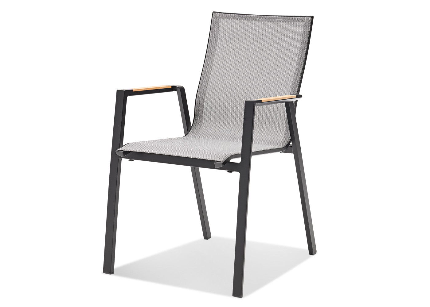 Stapelstuhl FERINA in schwarz, dunkelgrau, jeans grau, naturfarbend