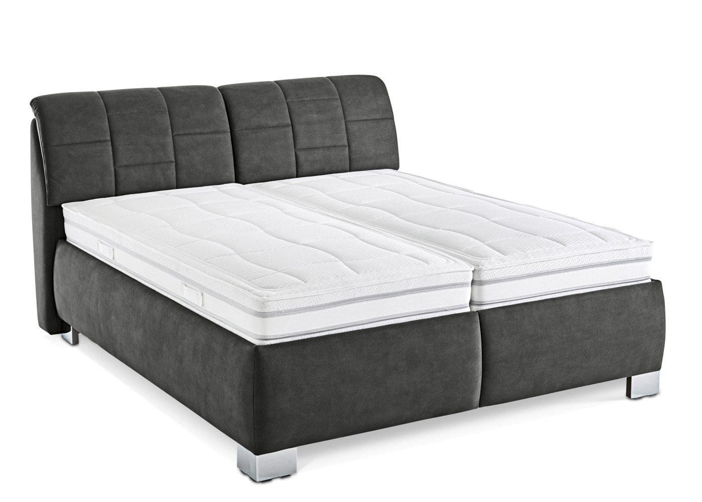 Polsterbett LUVARA in brego silber