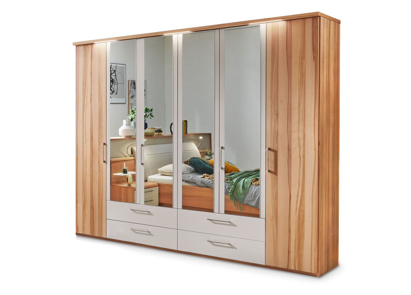 Drehtürenschrank 6-trg. COMFORT PLUS in Kernbuche