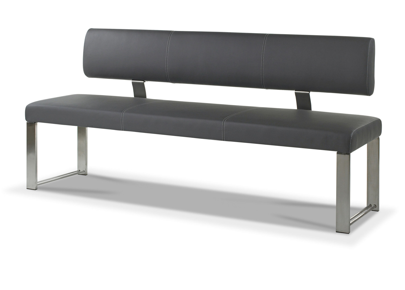 Bank mit Rücken AMATI in grey