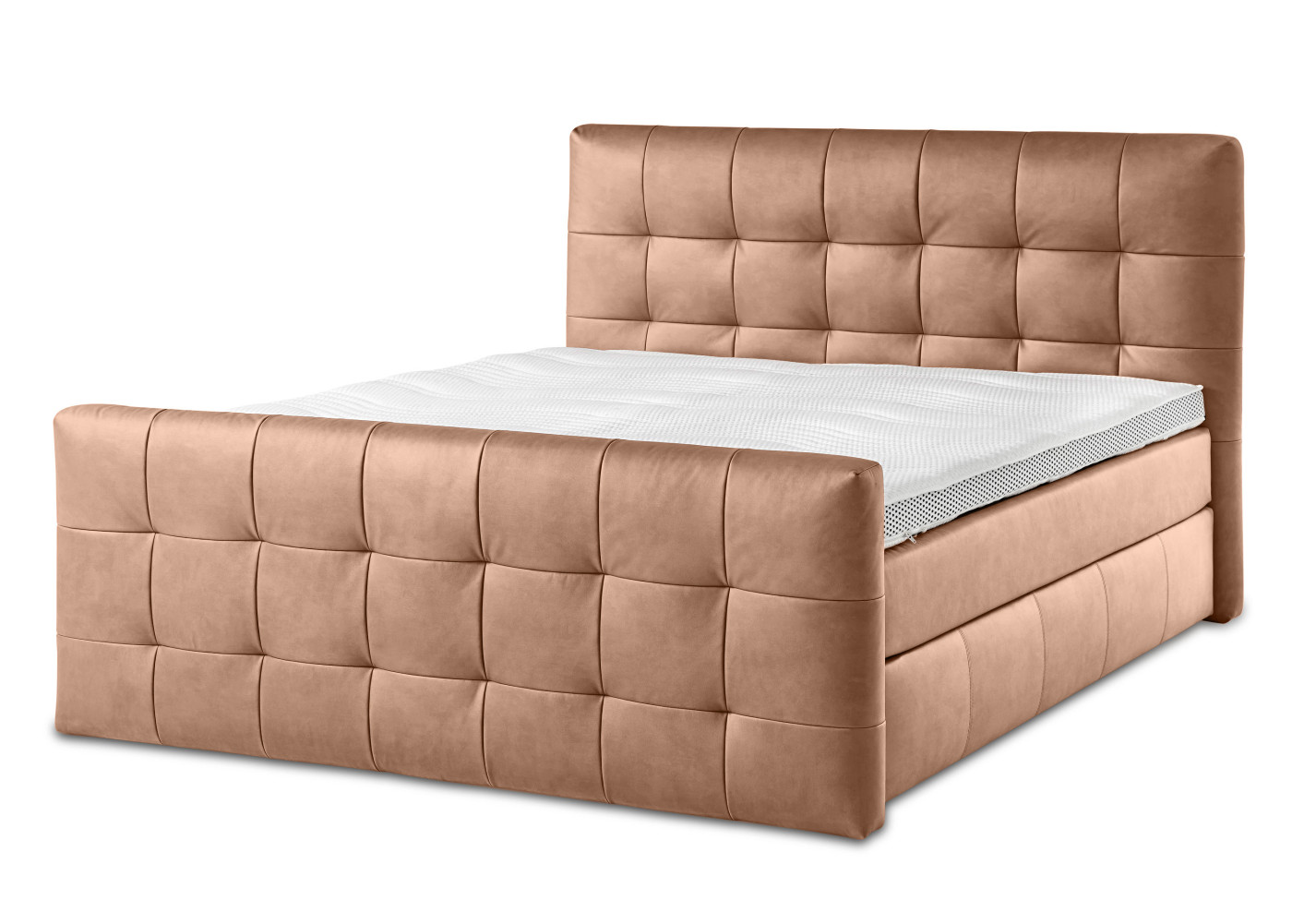 Boxspringbett BARELL in cognac