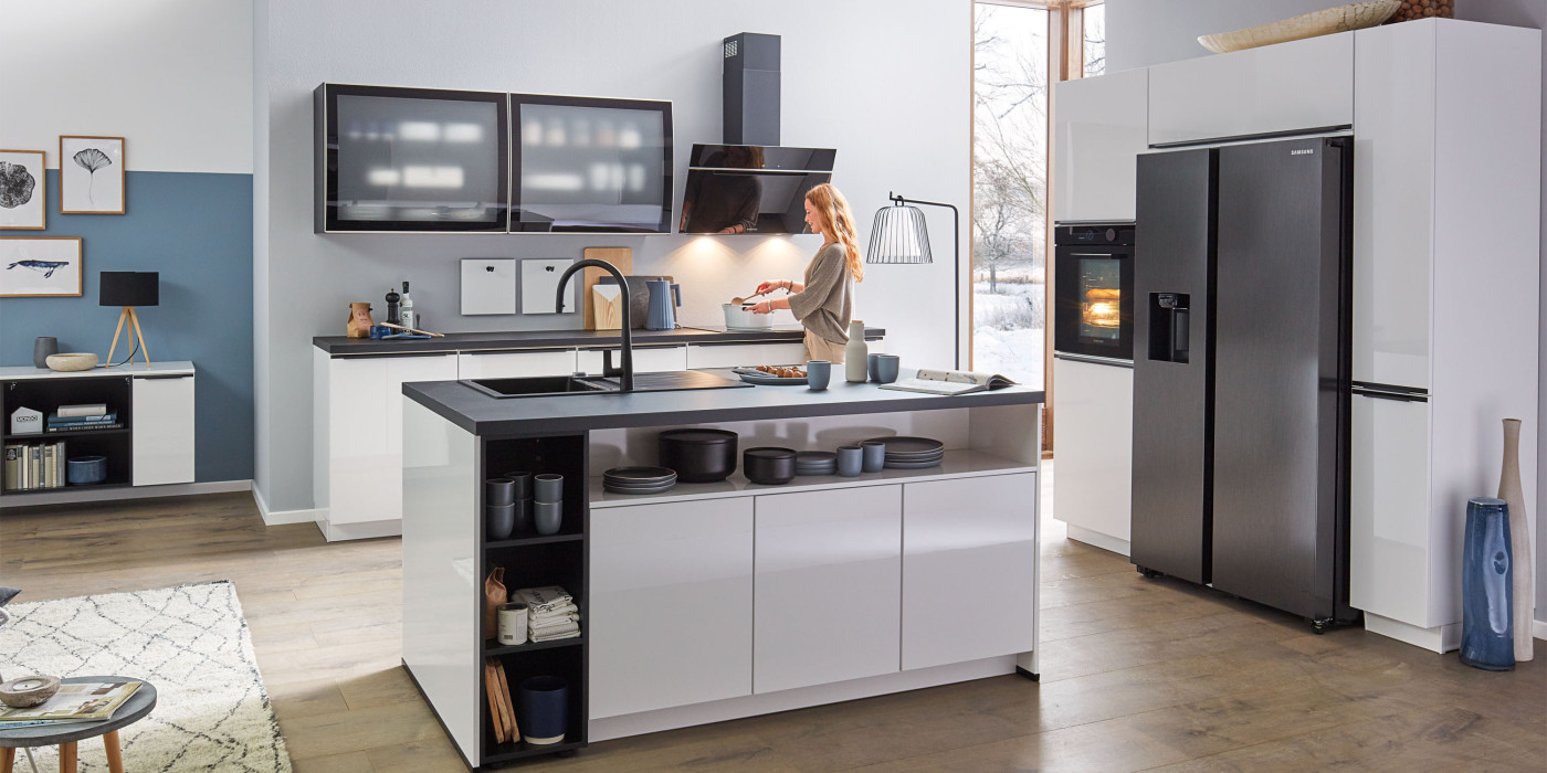 Kücheninsel FELDE 503-B in Alpinweiß