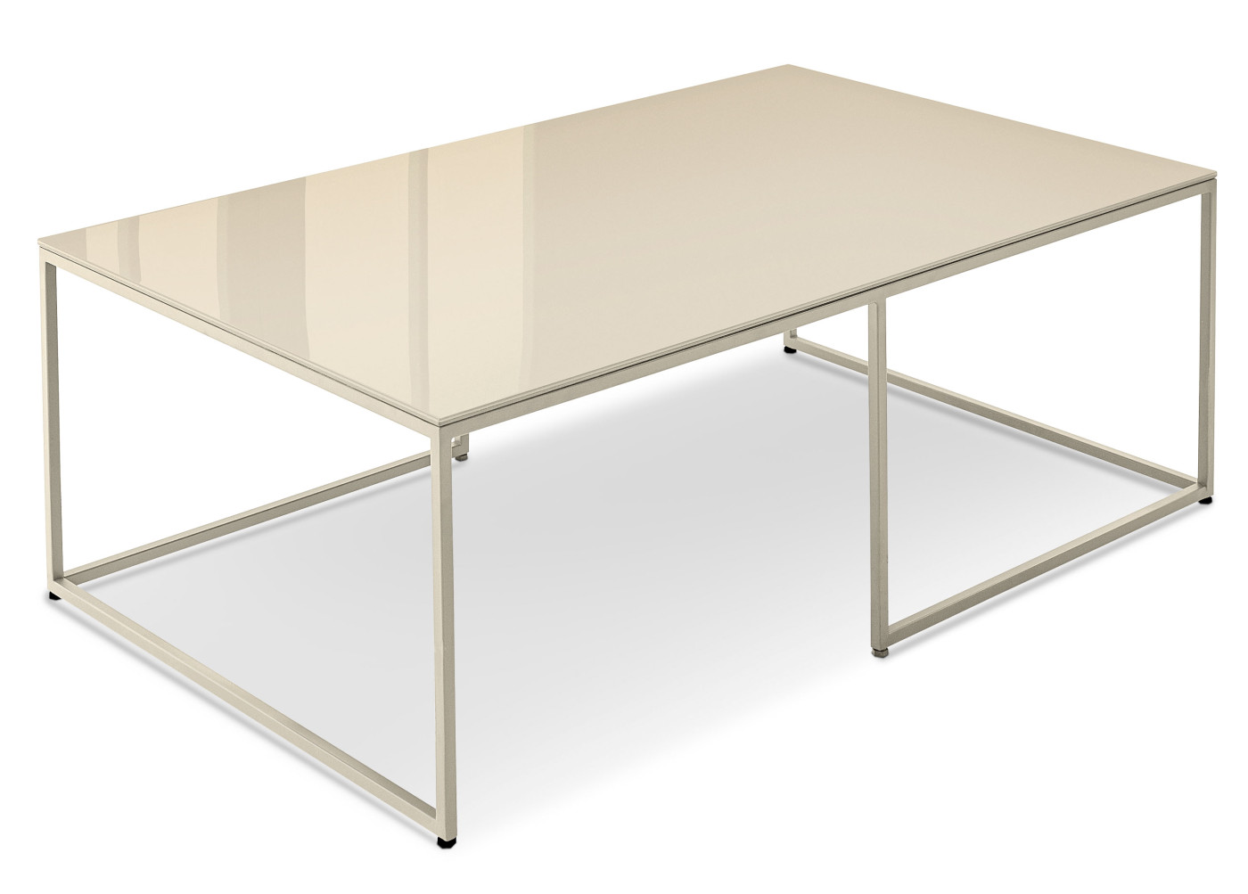 Couchtisch ENSEMBLE GARTA in Angora, Shiny Glas