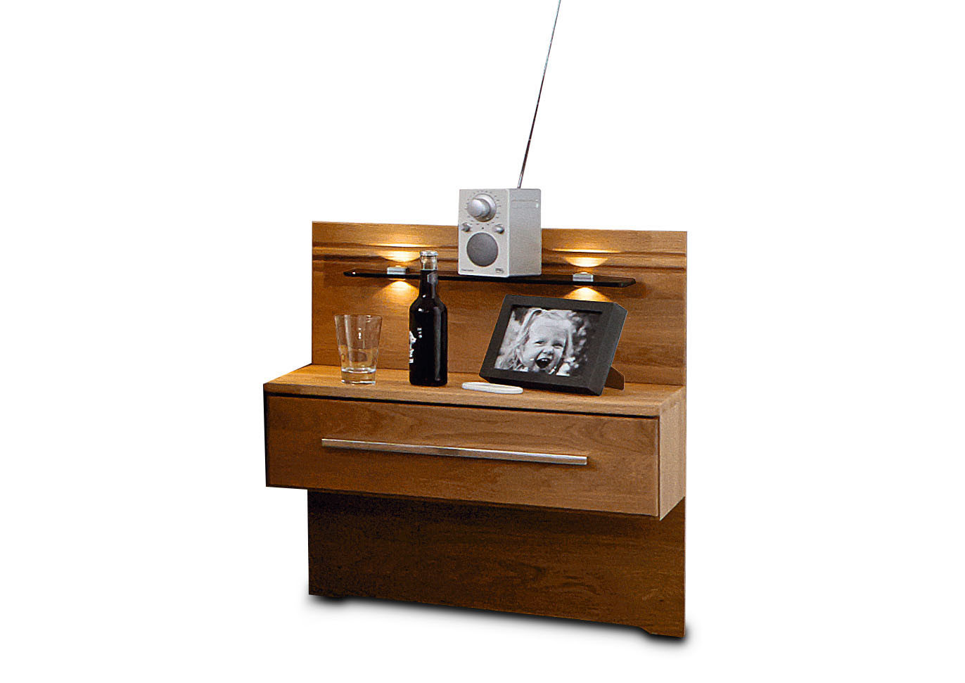 Nachtkonsole PAOLO in eiche