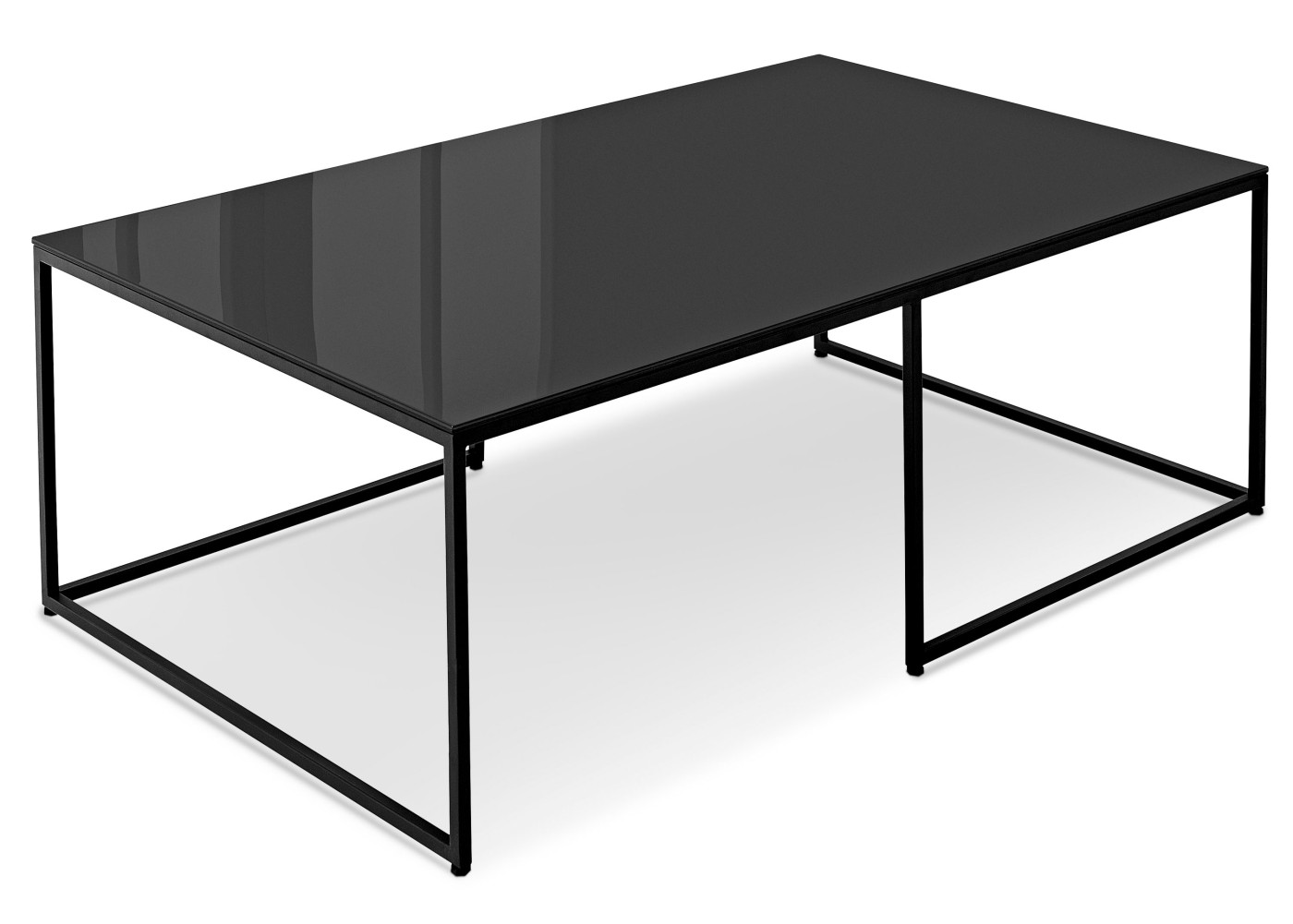 Couchtisch ENSEMBLE GARTA in Black, Shiny Glas