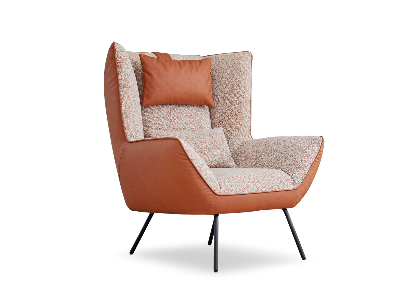 Sessel MATTA in brandy; rusty melange