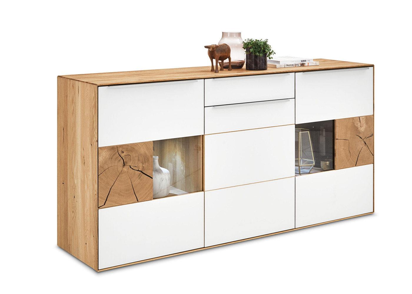 Sideboard  TALVERA in Asteiche massiv, weiß