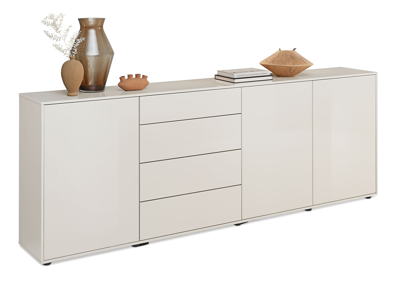 Sideboard DIAMO in Lack brilliantgrau hochglanz