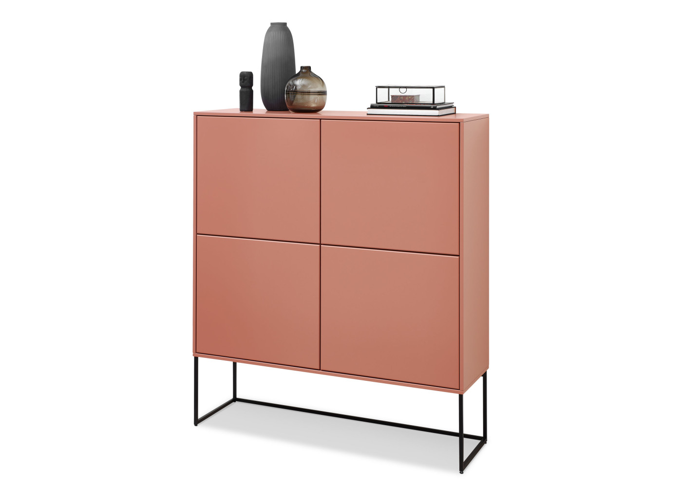 Highboard  DIAMO in Lack rosewood matt