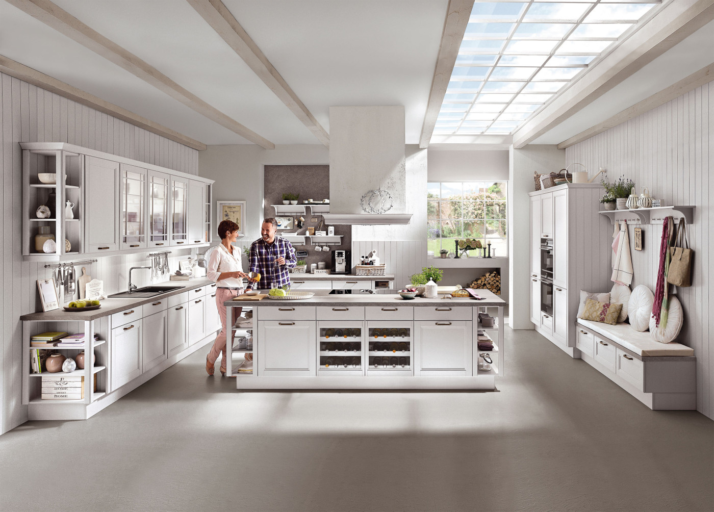 Kücheninsel YVANTE 901 in Seidengrau