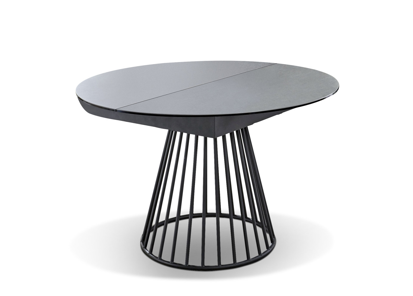 Ausziehtisch COMEDOR in granit, schwarz