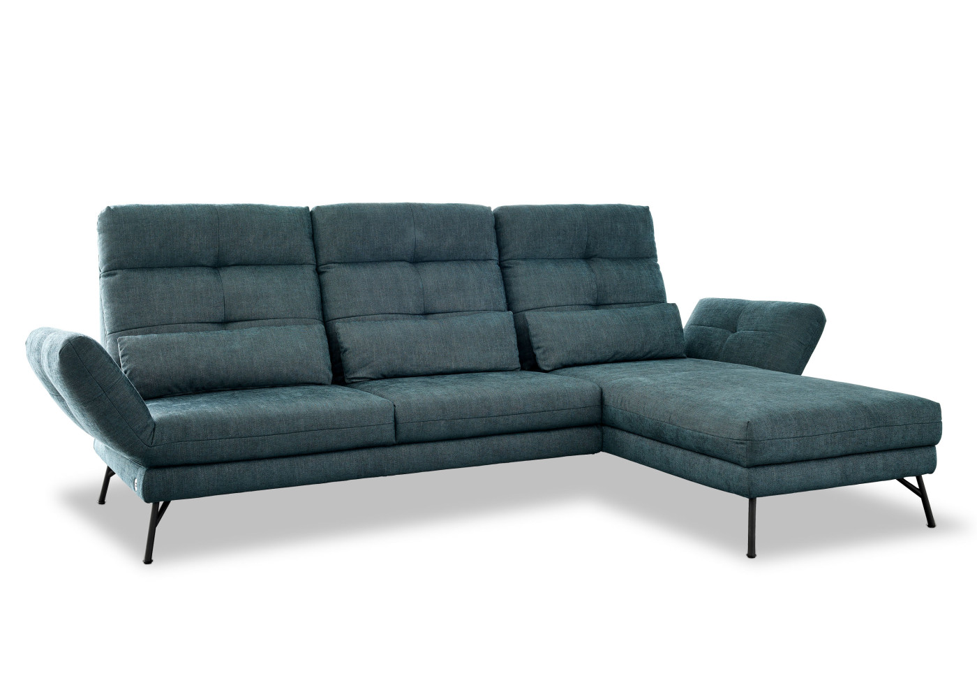 Eckgarnitur ASSEA GRANDE in petrol