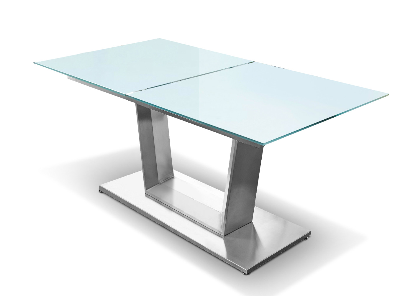 Esstisch COMEDOR in silberfarben, Edelstahl