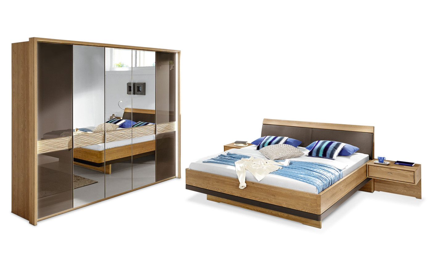 Schlafzimmer Wega in Eiche - havanna