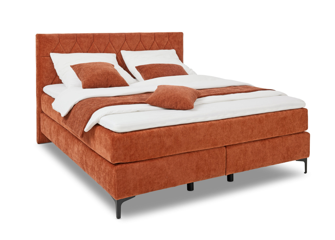 Boxspringbett BARELL in rot