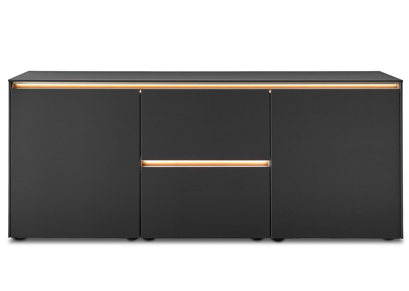 Sideboard KESANA in Sunta schwarz, Bronze