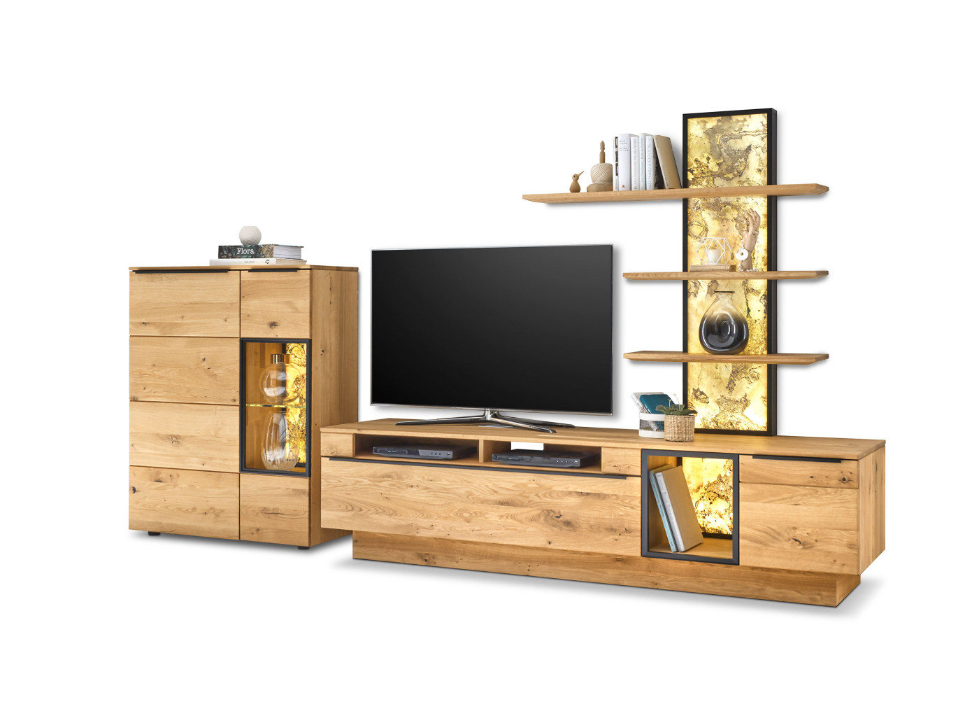 Wohnkombination NANDUR in Asteiche, Transluzenta Schiefer