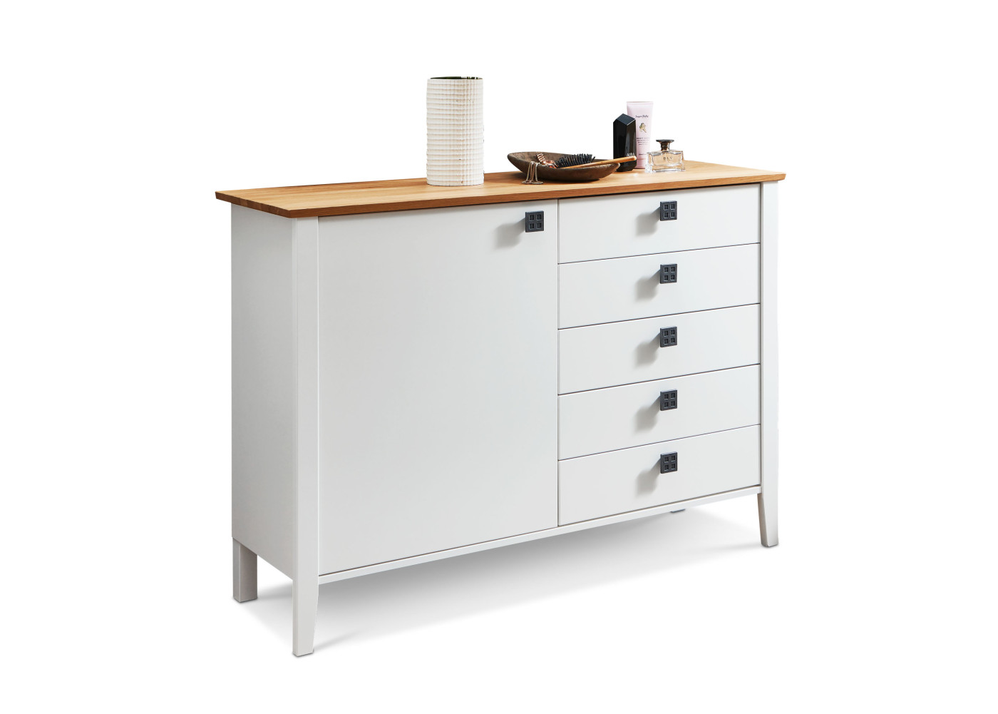 Kombikommode BASELLA in weiß-Wildeiche