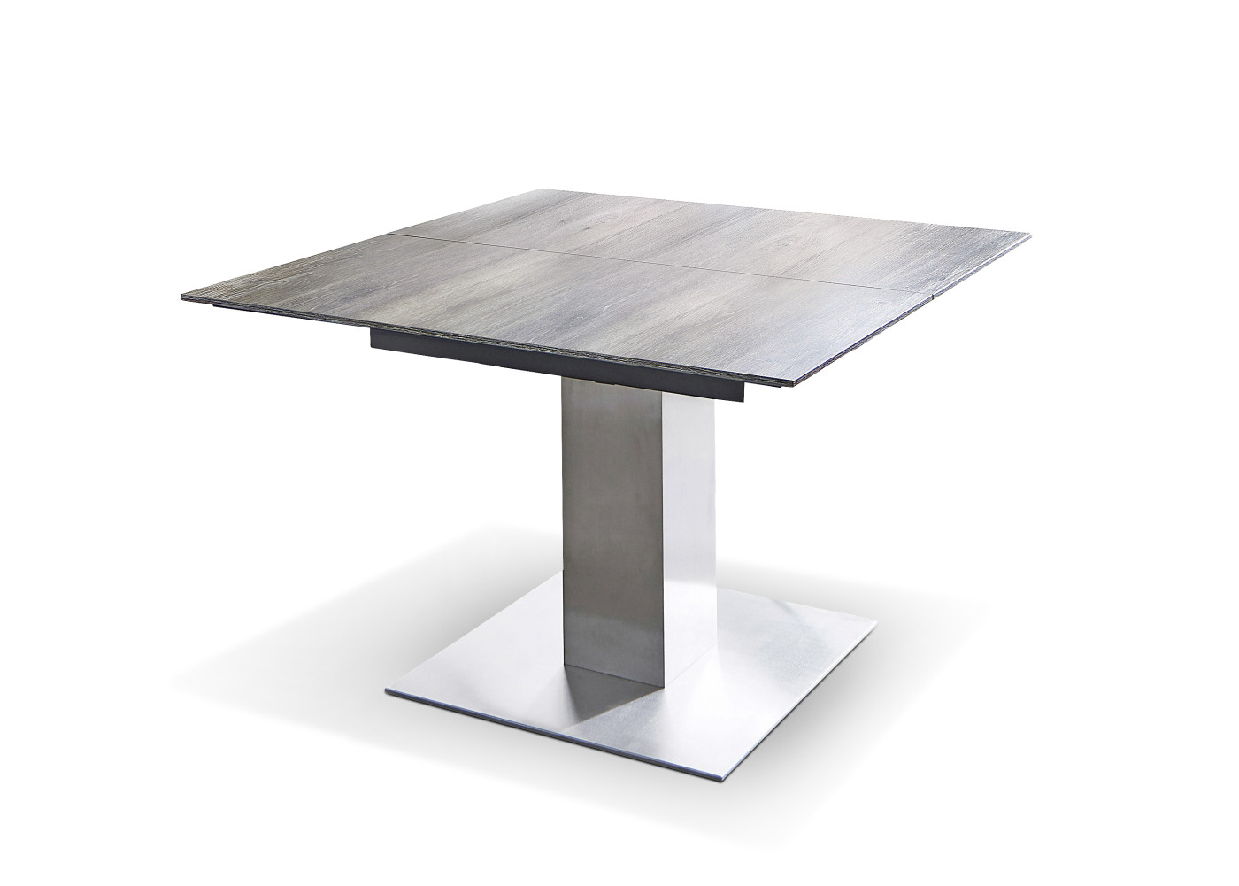 Esstisch COMEDOR in silberfarben, Edelstahl