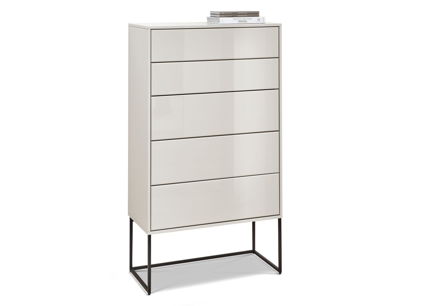 Highboard  DIAMO in Lack brilliant grau hochglanz