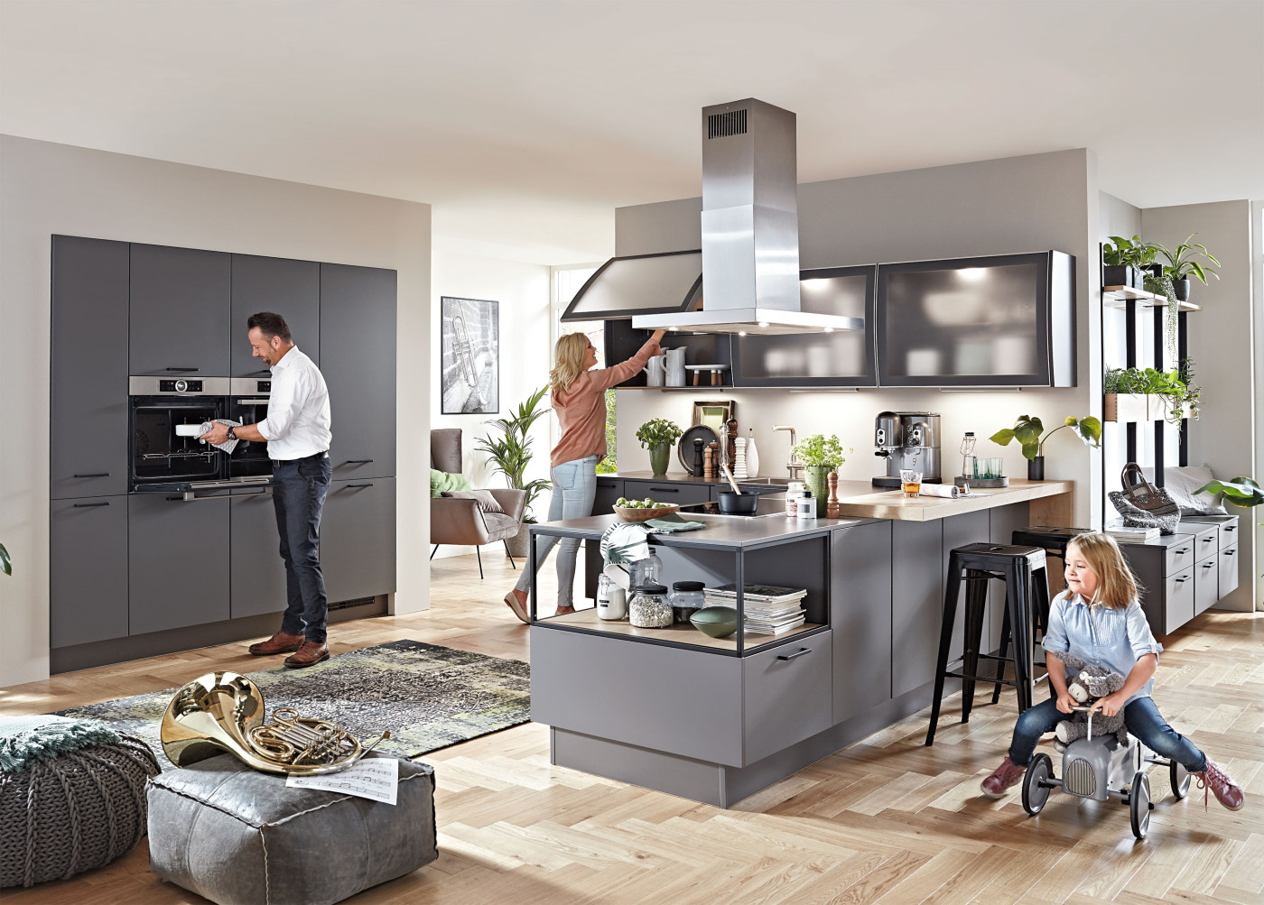 Küche TORNA 334-B in Schiefergrau