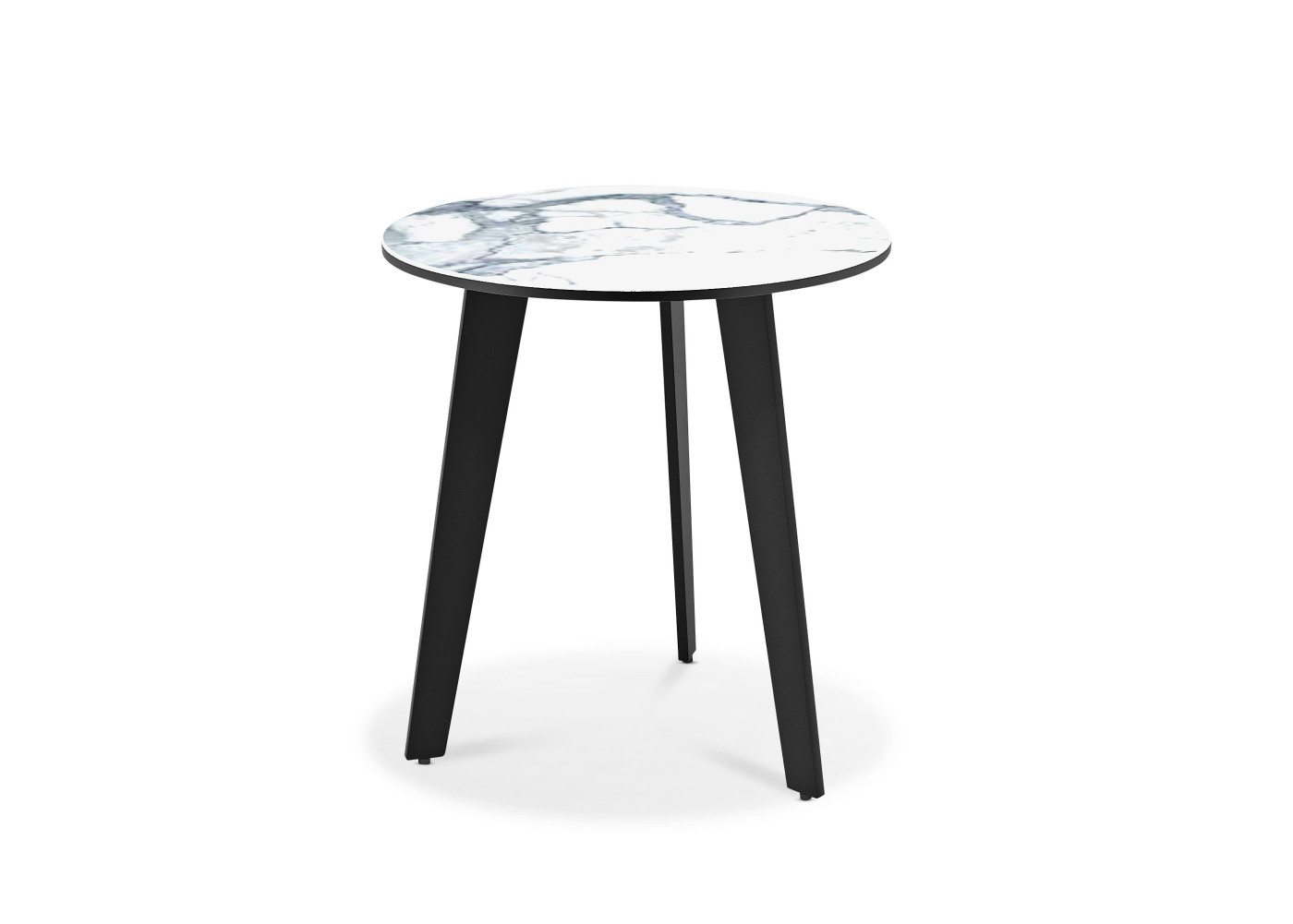 Beistelltisch VARIUM in schwarz, Mamoroptik