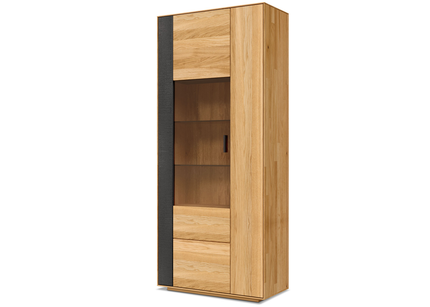 Vitrine EREA in Eiche lengo geölt, anthrazit