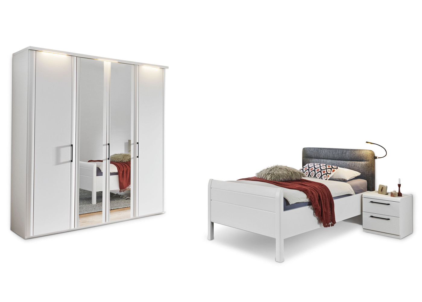 Schlafzimmer COMFORT PLUS in Lack weiß