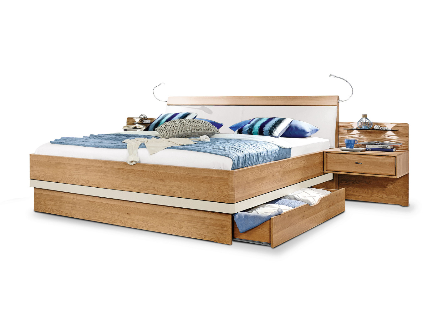 Bettanlage Wega in eiche - champagner