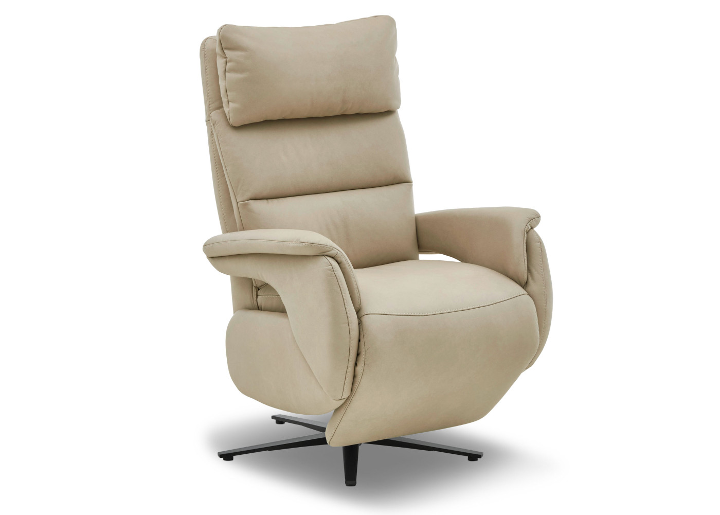 TV-Sessel VELORIA in ecru, schwarz matt