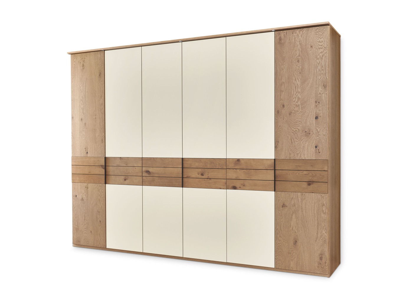 Drehtürenschrank MARUNA in sand, Balkeneiche