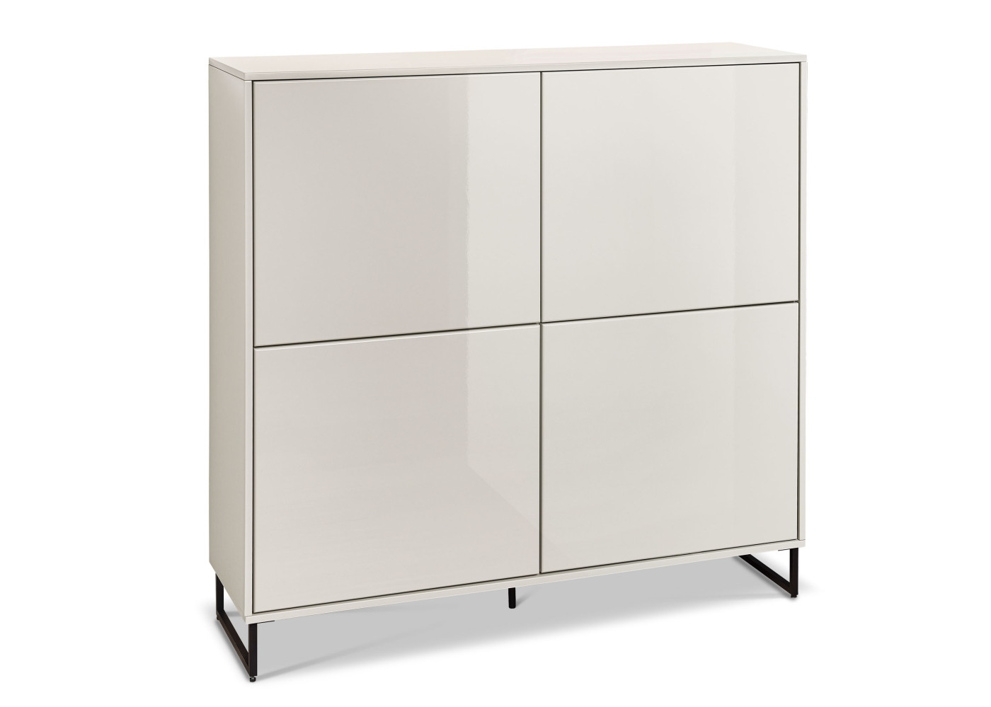Highboard DIAMO in Lack brilliantgrau hochglanz