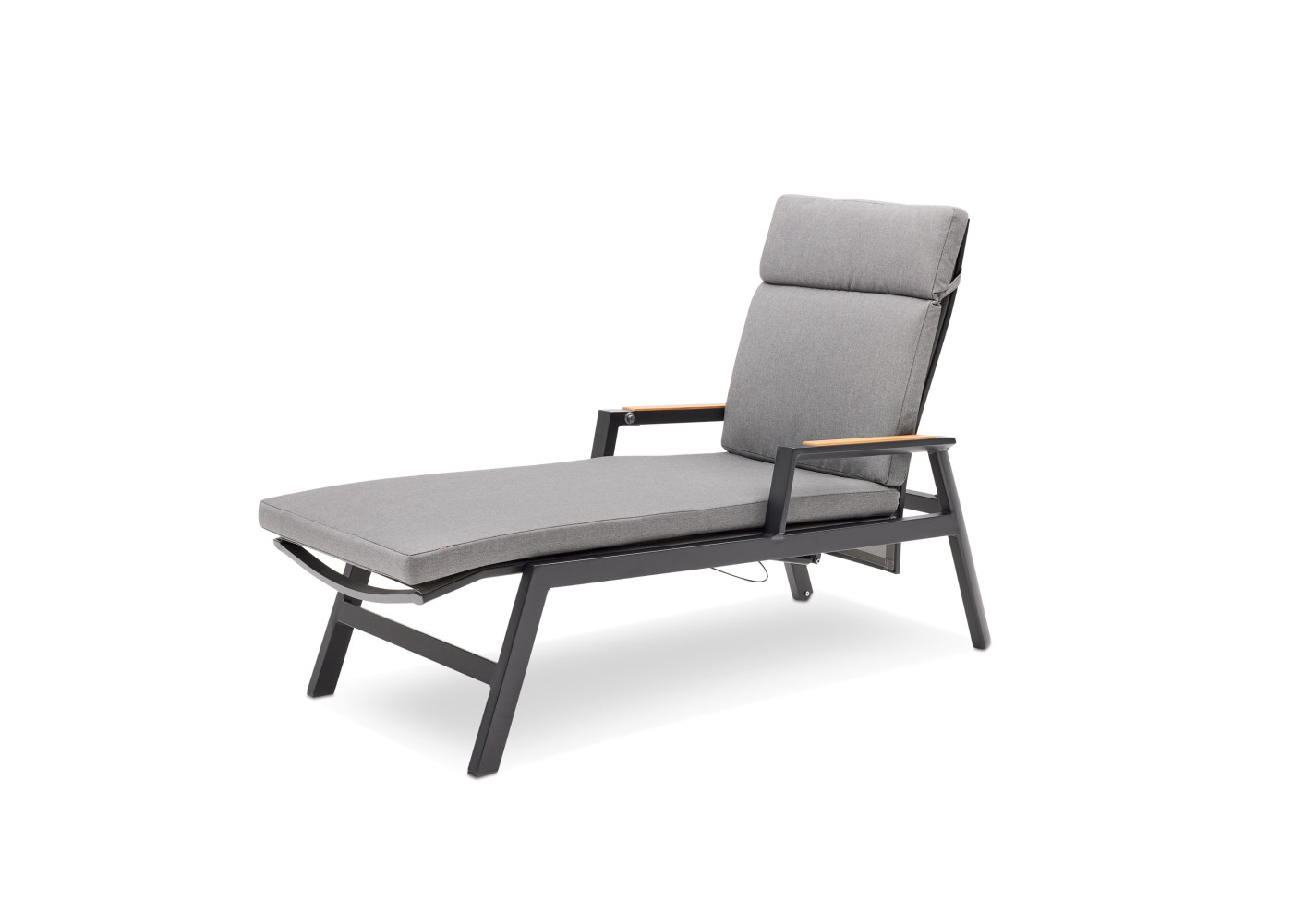 Gartenliege FERINA in jeans grau, schwarz, naturfarbend