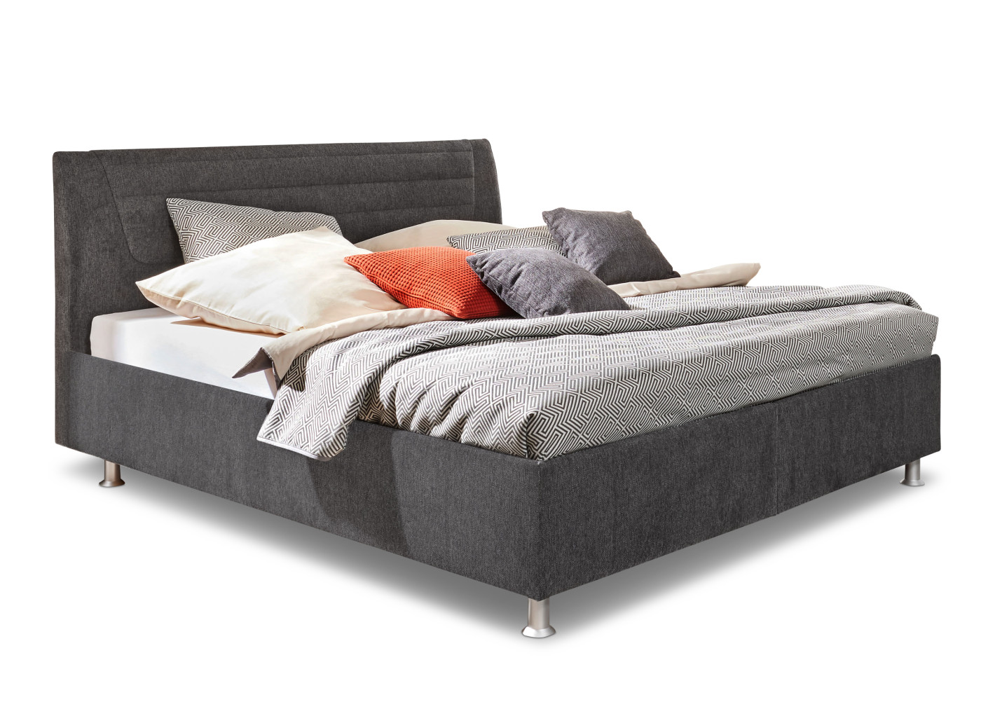 Polsterbett LUVARA in brego anthrazit