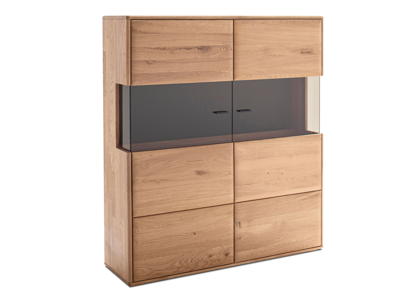 Highboard T05 Minoma in Ast/Balkeneiche, anthrazit, Titan
