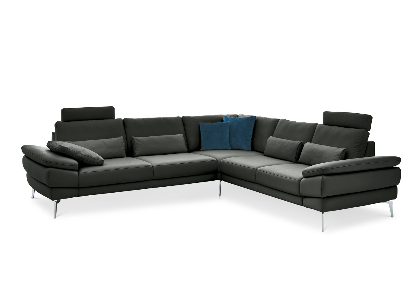 Eckgarnitur CIVITA in anthrazit