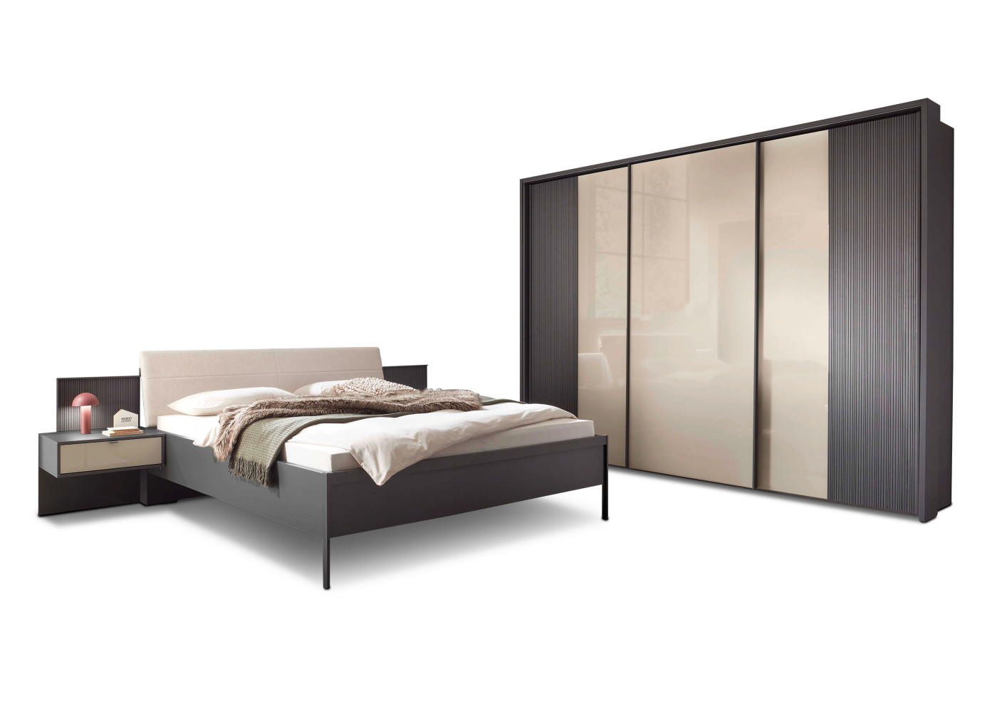 Schlafzimmer Arana in Kieselgrau