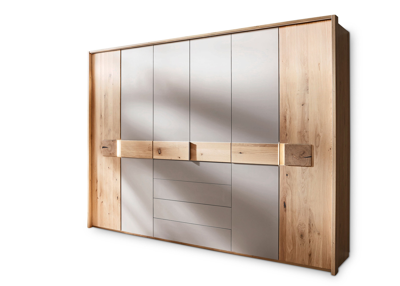 Drehtürenschrank mit 4 Schubkästen MALETA in asteiche