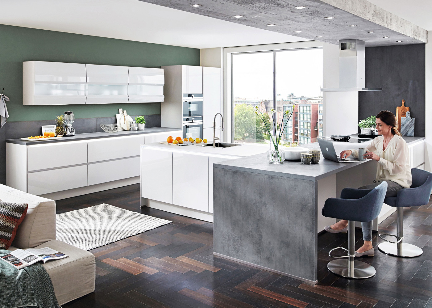 Küche LUMARA 819 in Seidengrau