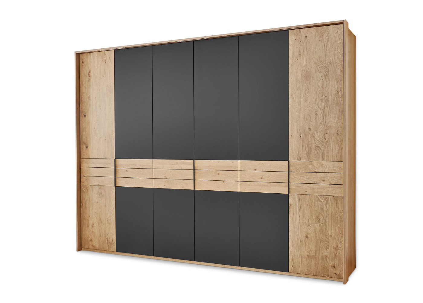 Drehtürenschrank MARUNA in Balkeneiche, basalt