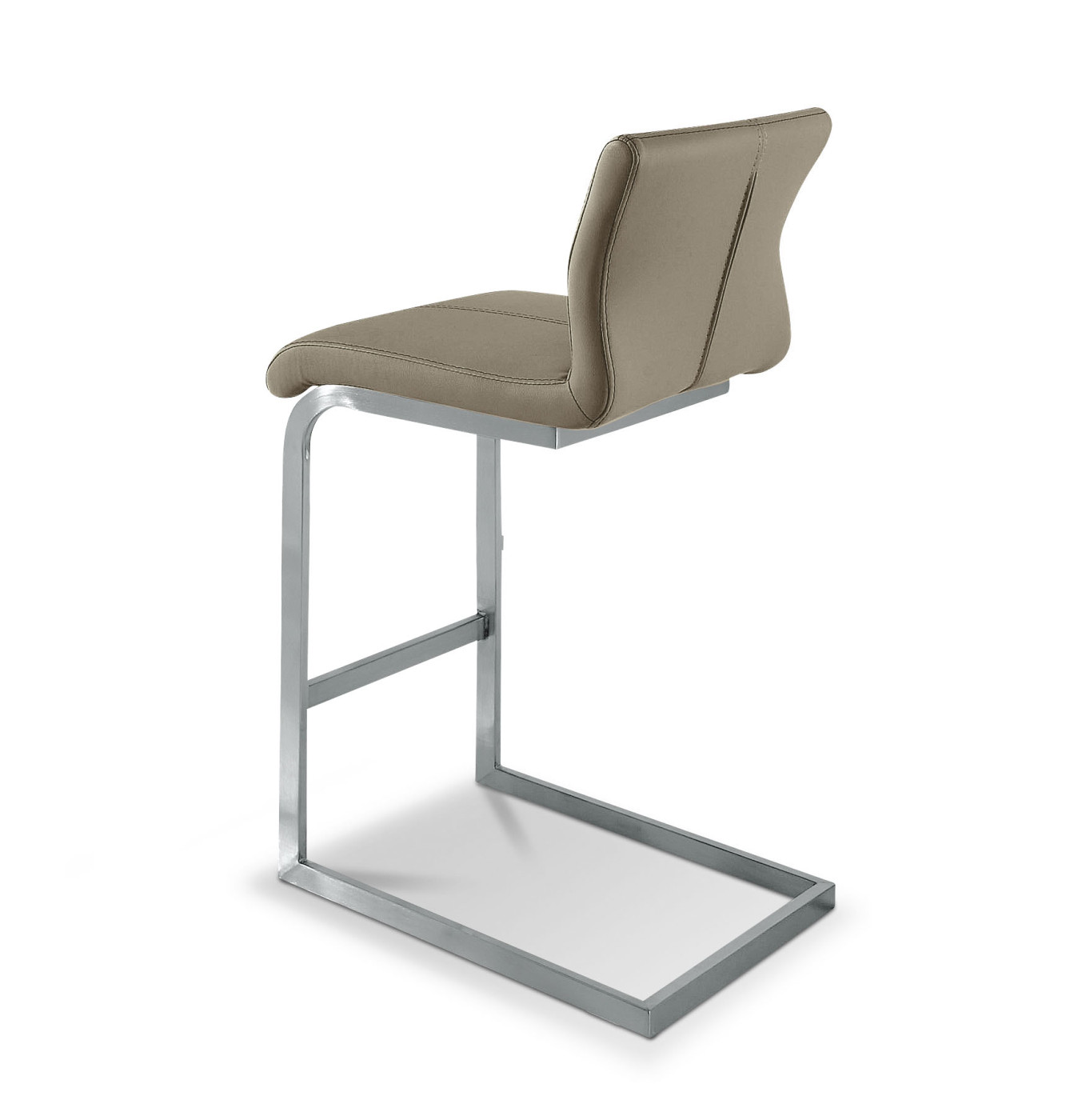Barhocker AMATI in taupe, Edelstahl