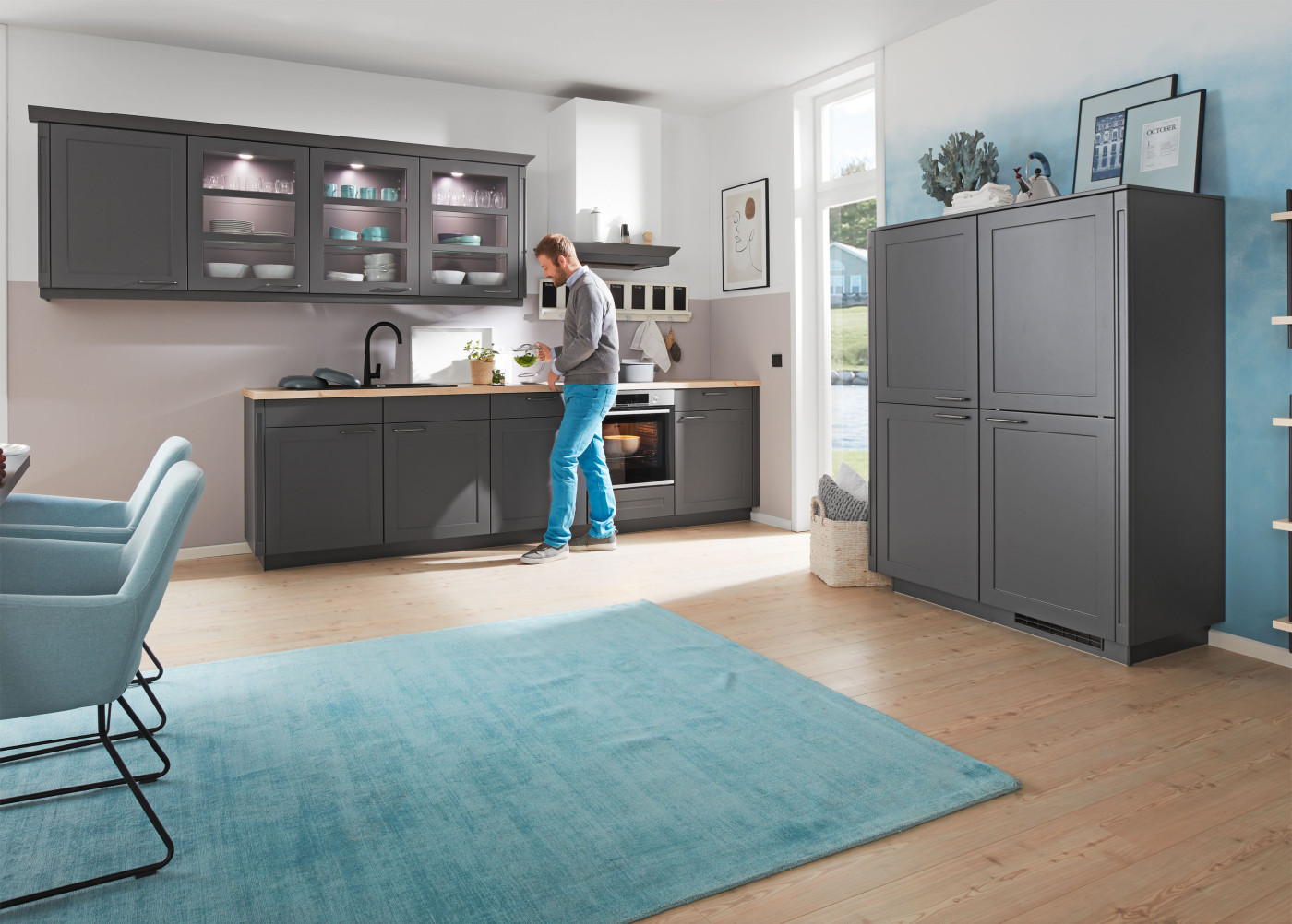 Küche NORDINA 786 in Schiefergrau