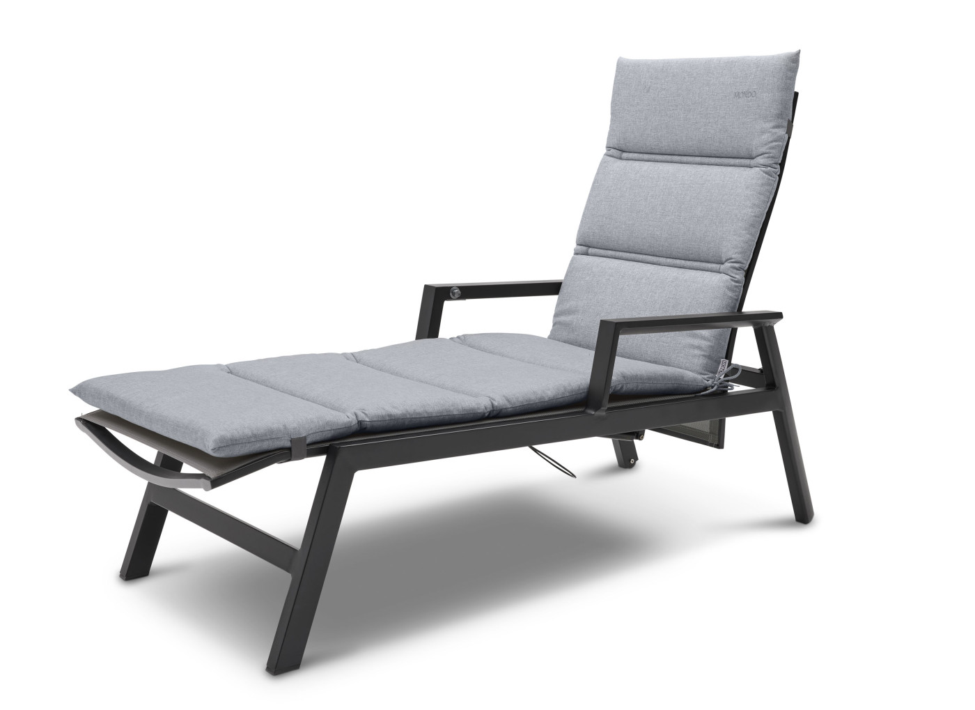 Gartenliege ACARNA in grau, schwarz, jeans grau