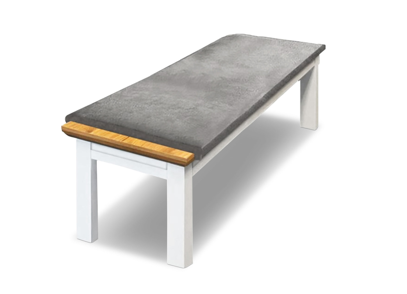 Sitzbank Trato in Astfichte massiv weiß lackiert, Wachseffektlack