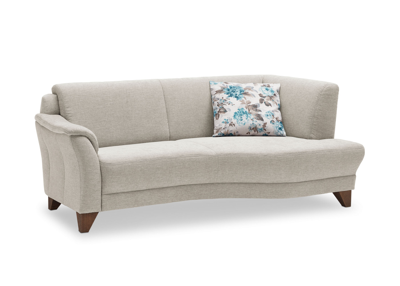 Sofa 3-sitzig mit Bogen QUADRA in silber