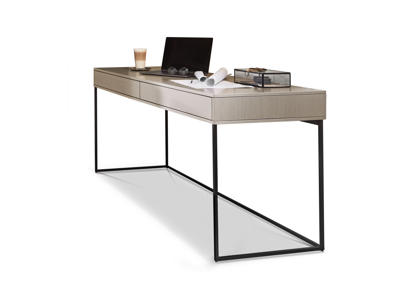 Funktionstisch DIAMO in Lack brilliantgrau