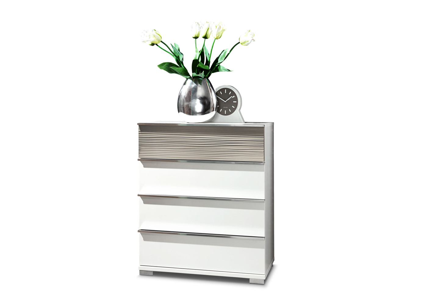Schubkastenkommode CASSANO PLUS in havanna-kieselgrau