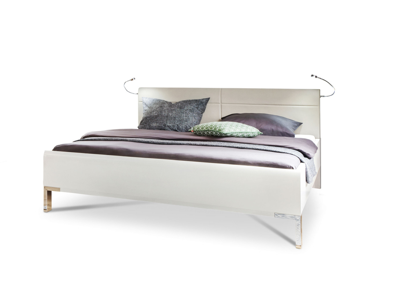 Futonbett CASSANO PLUS in havanna-kieselgrau