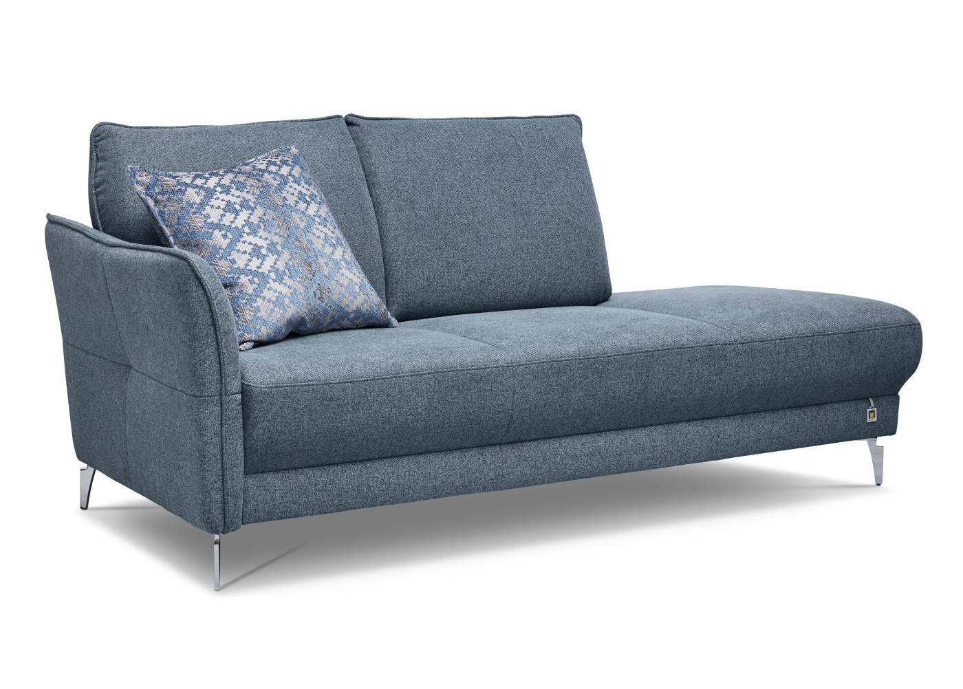 Recamiere PIATTO in blaugrau